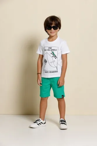 CONJUNTO CAMISETA MOLETINHO SKATER E SHORT BANANA DANGER 52221