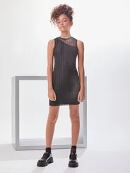 VESTIDO TULE LISTRADO AUTHORIA R4656