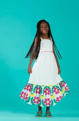 VESTIDO ALÇA E ELASTICO NAS COSTAS PRECOCE LVT5041