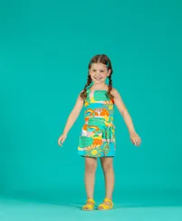 CONJUNTO CROPPED COM SHORT SAIA PREGAS ESTAMPA VIVA O VERDE PRECOCE M2CJ4978