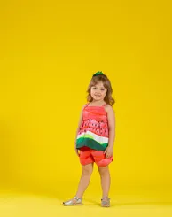 CONJUNTO BATA COM SHORT BARRADO PRECOCE M2CJ4985