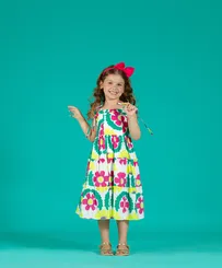 VESTIDO BABADINHO LASTEX COSTAS PRECOCE M2VT5007