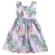 VESTIDO RECORTE BABADO BOTÃO COSTAS ESTAMPA ENTRE AS FLORES PRECOCE MVT4967