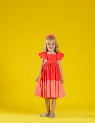 VESTIDO DECOTE MANGA BORBOLETA PRECOCE MVT4954