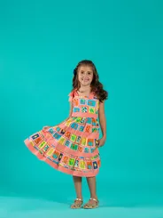 VESTIDO RECORTES ALÇAS AMARRAÇÃO PRECOCE M2VT5006
