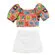 CONJUNTO BLUSA DECOTE COSTAS E SHORT SAIA PRECOCE LCJ5018