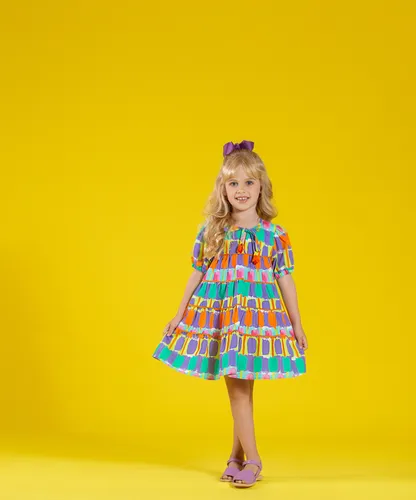 VESTIDO RECORTES PINCELADOS PRECOCE MVT4969