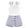 CONJUNTO BLUSA BORDADO COM SAIA ASSIMETRICA PRECOCE LCJ5028