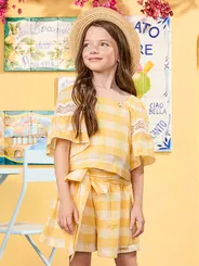 CONJUNTO BLUSA COM SHORT LAÇO ANIME N4411