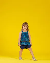 CONJUNTO BLUSA DETALHE COSTAS COM SHORT PRECOCE M2CJ4980