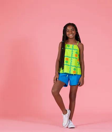 CONJUNTO BLUSA RECORTES COM BABADOS PRECOCE LCJ5023