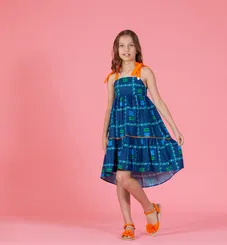 VESTIDO MULLET ALÇAS DE AMARRAR PRECOCE LVT5038