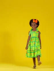 VESTIDO ALÇA CRUZADA NAS COSTAS PRECOCE M2VT5012
