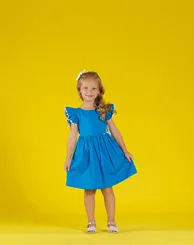 VESTIDO DECOTE COM LAÇOS COSTAS PRECOCE MVT4970