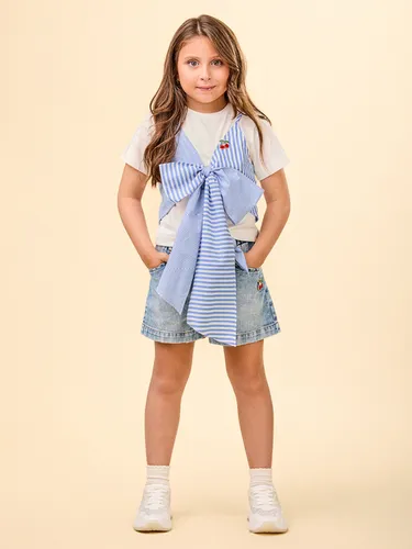 SHORT CEREJA COM LAÇO ANIME N4221