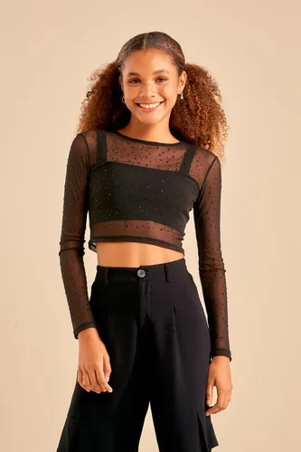 BLUSA ML TULE HOTFIX YOBOH! 04014748