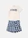 CONJUNTO BLUSA COM SHORT SAIA XADREZ ANIMÊ N4414