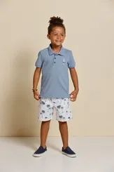 CONJUNTO POLO COM BERMUDA MICROFIBRA ISLAND BANANA DANGER 52239