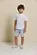 CONJUNTO BATA COM BERMUDA LISTRADA SARJA HAPPINESS BANANA DANGER 52245
