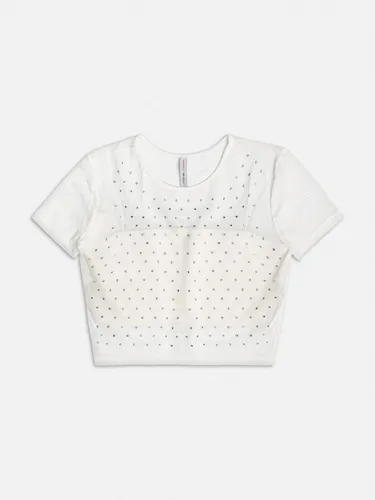 BLUSA TRANSPARÊNCIA STRASS COM TOP AUTHORIA R4730