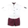 CONJUNTO CAMISA SOCIAL ML COM BERMUDA PRECOCE BCO5144