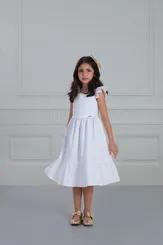 VESTIDO DECOTE QUADRADO COM LAÇO NAS COSTAS PRECOCE M2VT5131