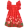 VESTIDO ELÁSTICO E LAÇO NAS COSTAS BARRADO FLORIDO PRECOCE MVT5112