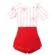 CONJUNTO CROPPED DECOTE E LAÇOS COSTAS COM SHORT SAIA PRECOCE LCJ5141