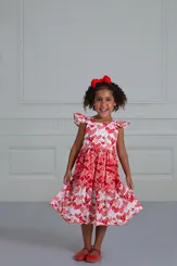 VESTIDO PALA MÉDIA E BABADO ALÇA PRECOCE MVT5116