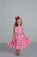 VESTIDO BABADO DUPLO NAS LATERAIS PRECOCE MVT5121