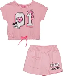 CONJUNTO BLUSA C/ SHORT ROSA