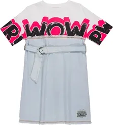 VESTIDO C/ PALA DE MALHA