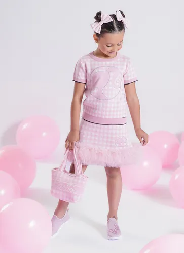 BLUSA TRICOT XADREZ SILLHOUTTE BARBIE CRISTAIS PITUCHINHUS 40009