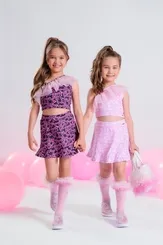 BLUSA CROPPED LIGHT BARBIE BABADO TULE PITUCHINHUS 40017