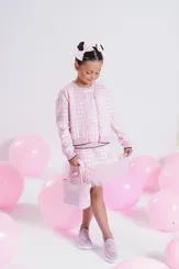 CASACO TRICOT XADREZ SILLHUETTE BARBIE CRISTAIS PITUCHINHUS 40011
