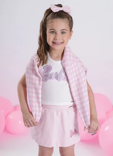 REGATA CROPPED RIBANA LOGO BARBIE CRISTAIS PITUCHINHUS 40021