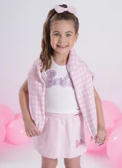 REGATA CROPPED RIBANA LOGO BARBIE CRISTAIS PITUCHINHUS 40021