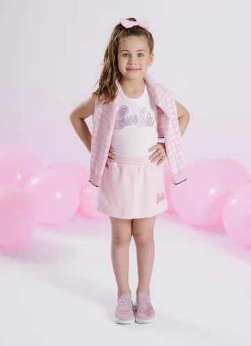 SAIA SHORT MOLETOM PATCHE BARBIE PITUCHINHUS 40027