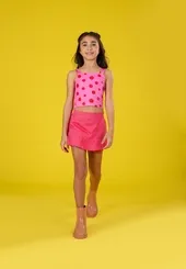 CONJUNTO BLUSA ALÇA E SHORT SAIA PRECOCE LCJ5405
