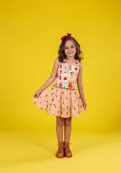 CONJUNTO BLUSA E SAIA DIA DE MINI CHEFE PRECOCE M2CJ5367