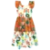 VESTIDO DECOTE NAS COSTAS AMARRAÇÃO FLORAL TERRACOTA PRECOCE LVT5418