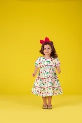 VESTIDO COM RECORTES E DECORANDO PRECOCE MVT5320