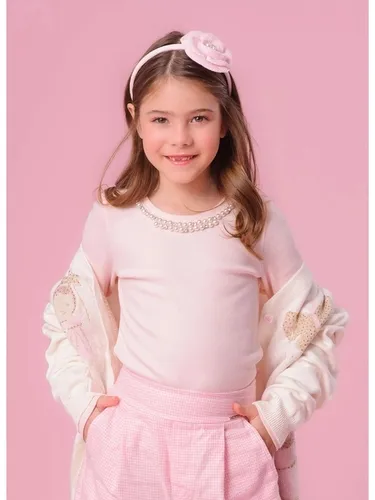 BLUSA RIB BORDADOS PÉROLAS E CRISTAIS PITUCHINHUS 28625