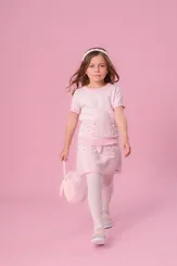 SAIA SHORT TRICOT XADREZ BRILHO BOLSOS BORDADOS PITUCHINHUS 28658