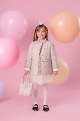 JAQUETA PUFFER ALGODÃO TOILE UNICORNIOS E FADAS PITUCHINHUS 28721