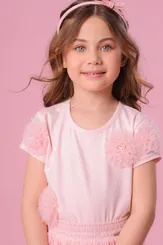 BLUSA COTTON FLORES DE TULE BORDADOS PITUCHINHUS 28764
