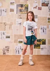 SHORT SAIA EM MOLETOM DETALHE LAÇO ANIMÊ N4584