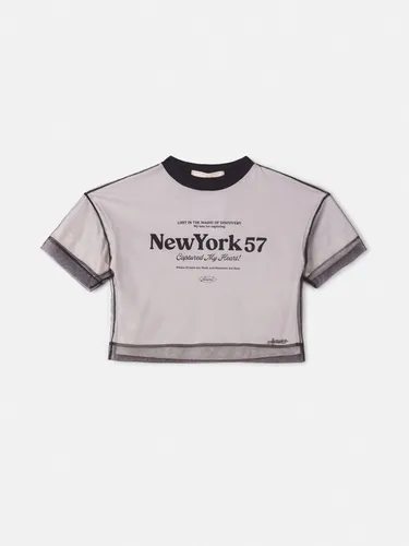 T-SHIRT COM SOBREPOSIÇÃO TULE ANIMÊ N4642
