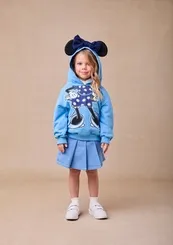 CASACO MINNIE CAPUZ ORELHINHA E LAÇO PETIT ANIMÊ P5889