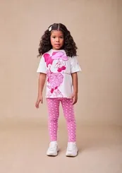 CONJUNTO BLUSA MC E LEGGING MINNIE ANIMÊ P6061